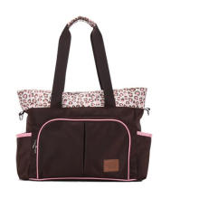 Fashion Pink Leopard Printing Big Mummy Bag